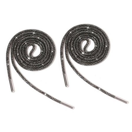 2 stk. Rhinestone Snørebånd Glitter Sko Snørebånd til Fester og Festivaler