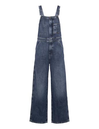 Straight Leg Zip Dungaree Wmn Dungarees Blue G-Star RAW