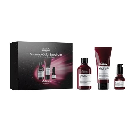L'Oréal Professionnel SERIE EXPERT New Cofanetto Natale Vitamino Color Spectrum Shampoo + Conditioner + Glass Shine Serum - Cofanetti per Capelli