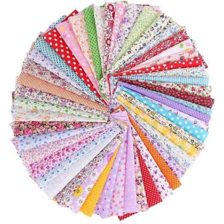 50 kappaletta puuvillakankaita Kangaspaketti Patchwork puuvillakankaita 25cmx25cm
