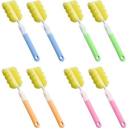 Pullonpesuharja Lasipullonpesuharja Puhdistusharja Pullonpuhdistusharja 28 * 10 cm Naarmuuntumattomalle Pullonpuhdistusaineelle Useita Värejä 8 Kpl