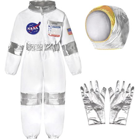 NASA Pilot Kostume Børn Astronaut Kostume til Drenge Piger Rumdragt Udklædning Cosplay Fødselsdagsgave-FF-