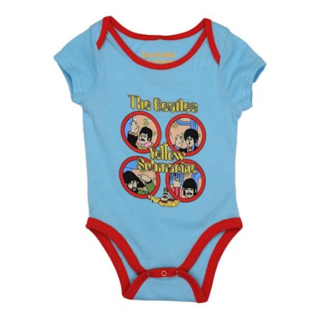 The Beatles Toddler Gul Ubåt Porthole Babygrow 6-9 Mån