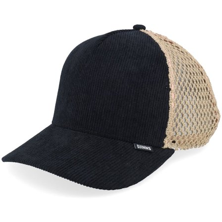 Djinns - Svart trucker Caps - Casual Corduroy Mesh Black/Bisque A-Frame Trucker @ Hatstore