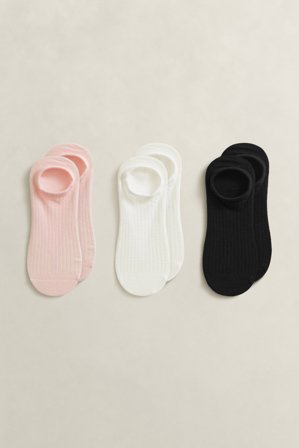 GANT Damen 3er-Pack Kurze Gerippte Socken (36-38) Rosa
