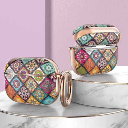 Stilrent Hårt TPU Skyddsfodral Tillbehör för Samsung Galaxy Buds Pro&Live&2 Kvinnor Flickor [Uppgraderad Version] Bohemisk