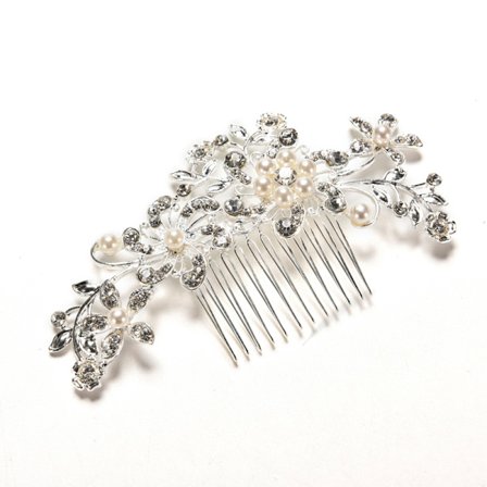 Nye Crystal Rhinestone bryllup Blomsterperler Hair Clip Hair Com