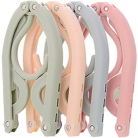 Rese galge, set med 8 hopfällbara plastgalgar för kläder och jackor, portabel och lätt att bära