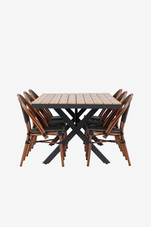 Venture Home - Garcia Spisesett med stoler Guarda - Svart - Spisegrupper - Fra Homeroom