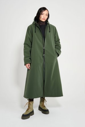 Mosebacke Long Matte Winter Coat Green