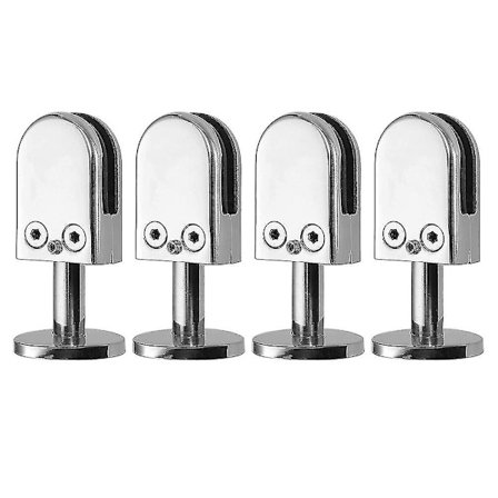 304 Rustfritt Stål Glassklemme Flat Back Gulvstøtte Feste Br