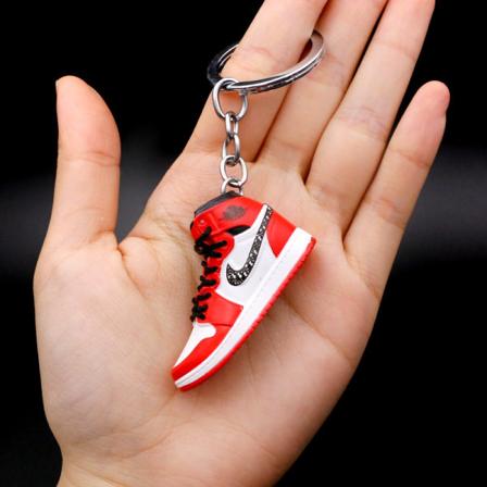 Sko Modell Nøkkelring Veske Anheng 3d Tredimensjonal Mini Basketball Sko - Joint Chicago