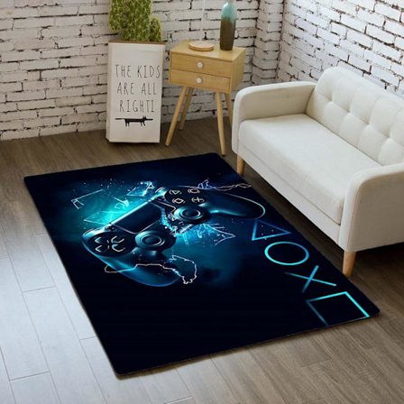 3D Spelkontroll Matta Färgglad Stänk Stjärnklar Himmel Spelkonsol Mönster, Stor Golvmatta Lämplig för Vardagsrum och Barnrum, Barnkammare