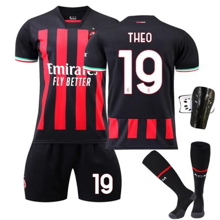 2023 uusi AC Milan -paita nro 11 Ibrahimovic 9 Gill 19 Special Olympics lasten jalkapallopuku Size 19+sock protectors Children's size 24