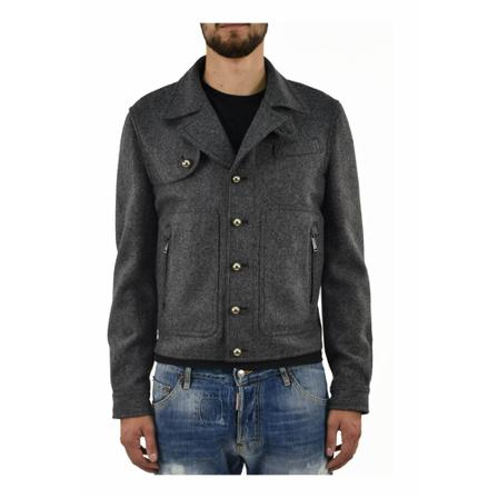 Dsquared2 - Sommarjackor - Grå - Herr - Storlek: L, Herr, Storlek: L