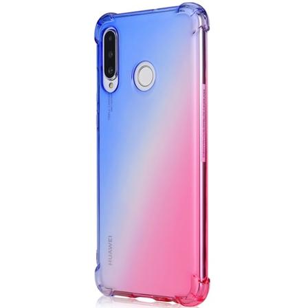 Huawei P30 Lite - Støtdempende FLOVEME Silikondeksel Blå/Rosa