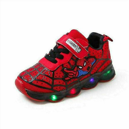 Sportskor med LED-lampor för barn - Spiderman-sneakers med ljus