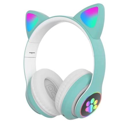 De nye Kids Bluetooth-hovedtelefoner kan foldes sammen med LED-lys grön