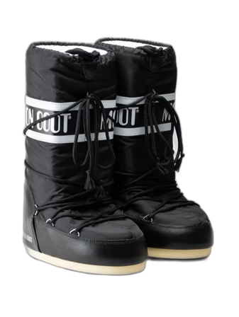 Svarta långa Moon Boots