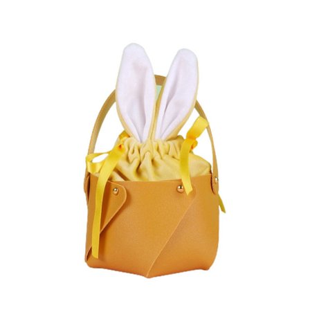 Pääsiäiskori Munajahti Pupukori Lapsille Söpö Kani Korva Nahkainen Säilytyskassi Lahja Lelu Käsilaukku Pääsiäisjuhlakoriste E[D]