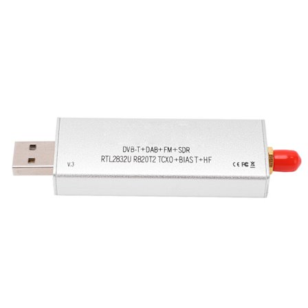 Radiovastaanotin RTL SDR R820T2 RTL2832U 1PPM TCXO SMA 500KHz‐1766MHz signaalin vastaanottoon