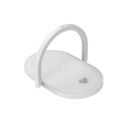 Persika hjärtformad pannlampa Trådlös laddningsinduktionslampa USB-ström Vit * 127 mm * 13 mm