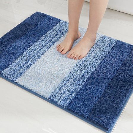 Skridsikker Badeværelsesmåtter Sæt Mikrofiber Absorberende Bademåtter Sæt af 2 Maskinvaskbare Bademåtter til Badeværelse Soveværelse Køkken Rum 40*