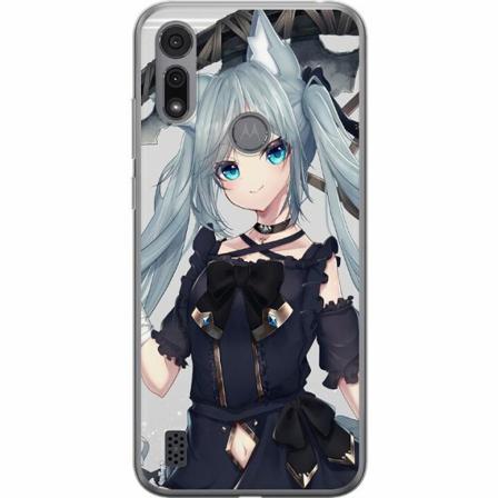 Motorola Moto E6i Genomskinligt Skal Catgirl