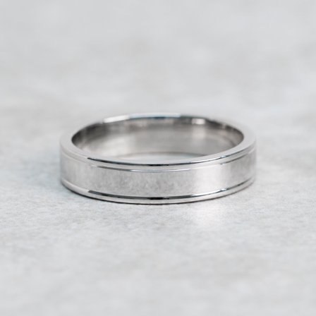 Förlovningsring Oxel, 18K Vitguld - Förlovning- och vigselringar