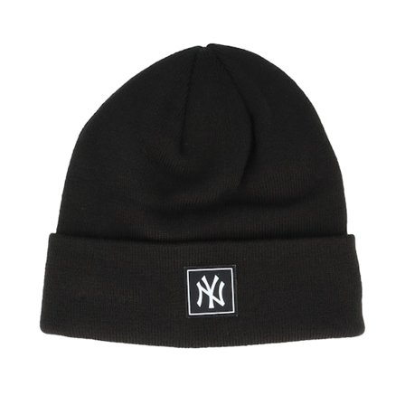 New Era - MLB Preto cuff Beanie - New York Yankees Team Patch Black Cuff @ Hatstore