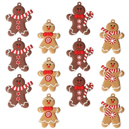 24 stk. juleophæng med honningkagemænd