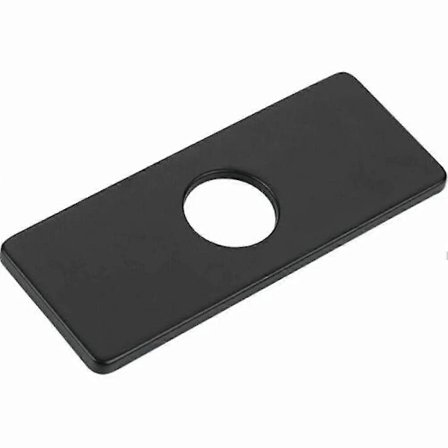 Dekselplate for blandebatteri, hulldeksel, rustfritt stål vaskarmatur for bad og kjøkken. (Svart) 1 stk)