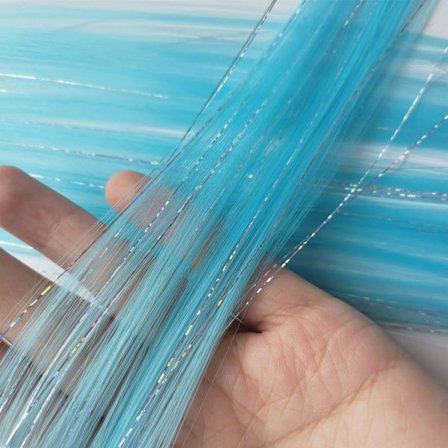 Clip in värilliset hiuspidennykset sekoitettu hopea tinsels synteettinen 2 in 1 Rainbow Hairpiece Juhlien kohokohdat naisten tytöille