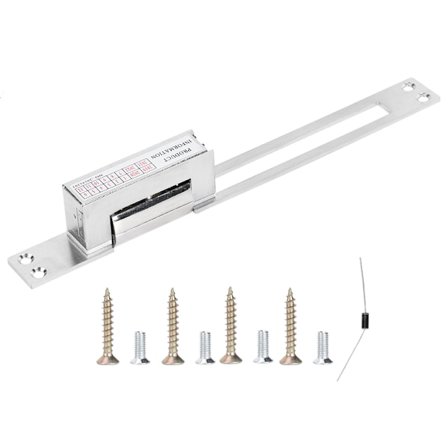 DC 12V elektrisk døråpner i rustfritt stål for hjemmet, sikkerhetsmaskinvareverktøy