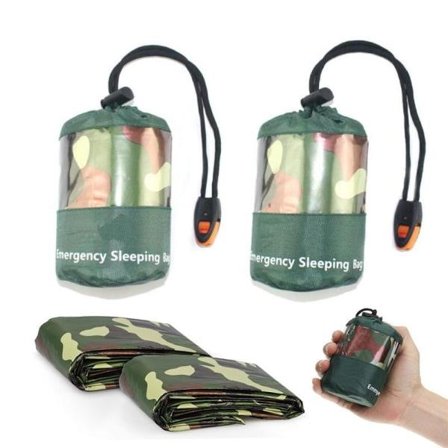 EEEKit 2-pak Nødsovepose Vandtæt Letvægts Termisk Bivy Pose Overlevelse