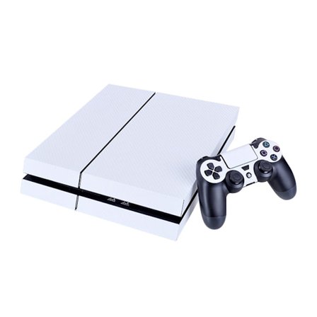 Beskyttende hudfilm klistremerke deksel for Sony PlayStation 4 PS4 kontrollerkonsoll hvit
