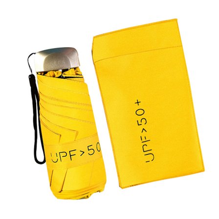 Ny Bærbar Mini Paraply Foldbar Paraply Letvægts Kompakt Rejseparaply 5-Fold Paraply Sol