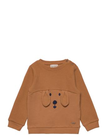 Sweatshirt Ls Sweat-shirt Tröja Brun Minymo