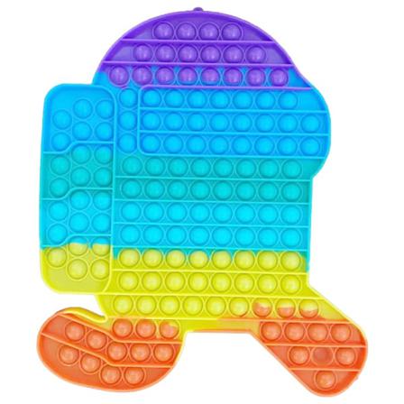 Stort Among Us,pop It Fidget Sensorisk Leksak, Stress Relief Toy Flerfärgad