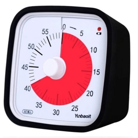 Glad*Visuel Timer 60 min - Klasselokale skole med børn Sort
