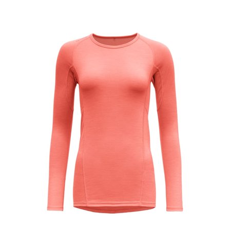 Devold Running Woman Shirt Women long-sleeved training tops Orange L