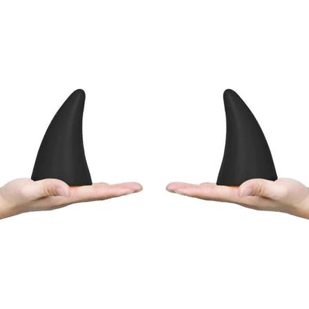Bil Auto Lastbil Elasticitet 3d Devil Horns Sticker Bumper Decor Anti Collision [röd] 2st/ set[us Wareh