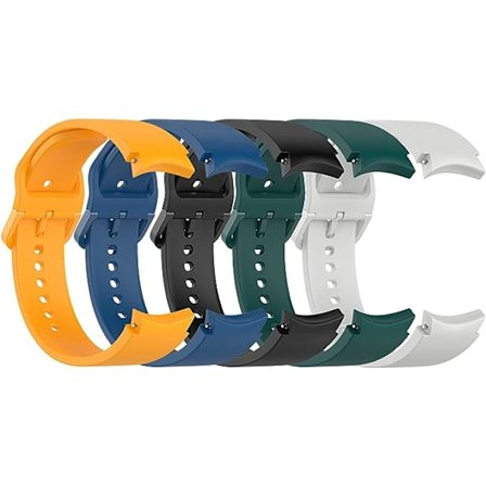(5-pack) handledsband kompatibel med Samsung Galaxy Watch 4 Classic, Watch 4, Classic silikonband, handledsband för Galaxy Watch 5 Smartwatch