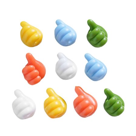 10 stk. bilinteriør tommelfingerkrog til briller og opladerkabler