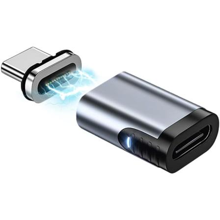 Magnetisk USB C-adapter 24-stifts typ C-kontakt 100W PD Snabbladdning 10Gb/s USB3.1 Dataöverföring