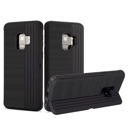 Klassiskt Skal Med Korthållare Från Leman - Samsung Galaxy S9 Ljusblå