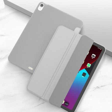 iPad Air 11 2024 / Air 2022 10.9 Skal - Tre-faldig Yta Läder Matte TPU Botten Smart Fodral