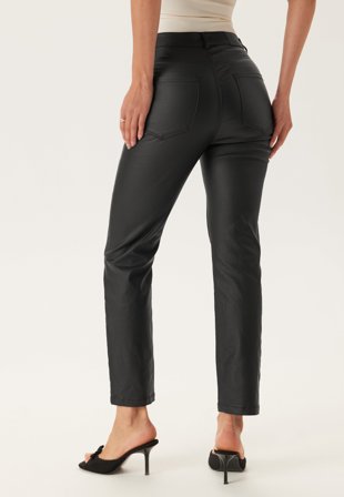 BUBBLEROOM - Straight Leg Coated Jeans - Black