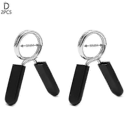 2/4 stk. 25-50 mm Vægtstangslås Fjederlås Gym Vægt Håndvægt Lås 50 mm 2 stk.