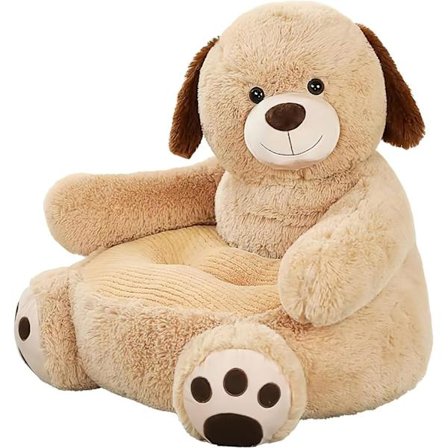 Barnesofa, myk og komfortabel plysjsofa, dekorasjon til barnerom (hund)